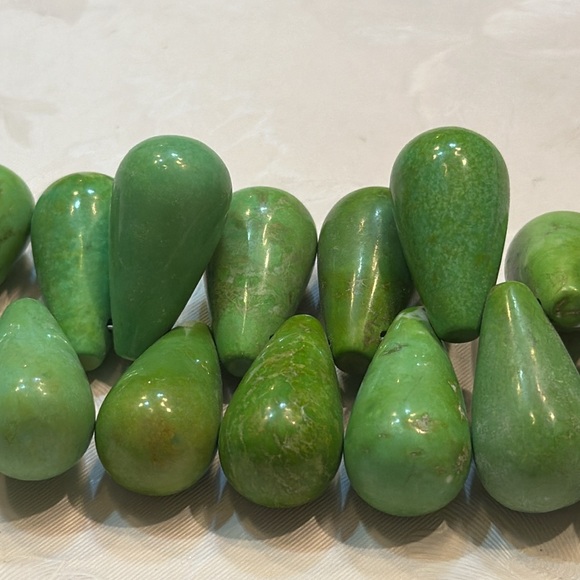 Barse Vintage Gaspeite Statement Teardrop Bracelet 8” in length 138.41 grams🔥🔥 - Picture 7 of 15